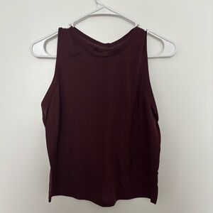 Women’s Cropped Burgundy Tank Top